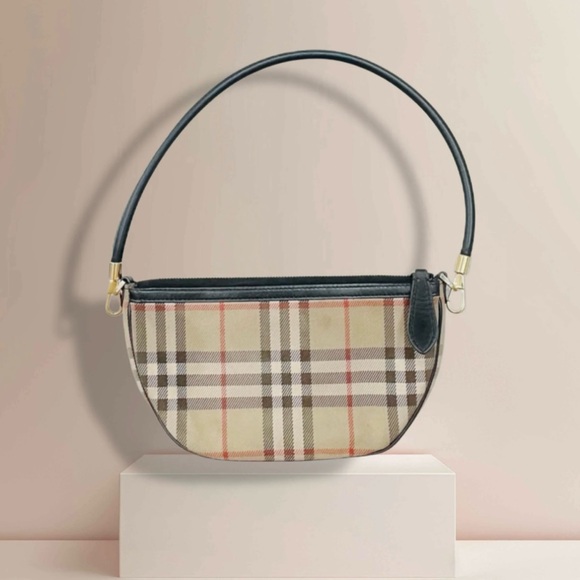 Burberry Olympia Check Patterned Mini Shoulder Bag - Picture 1 of 6